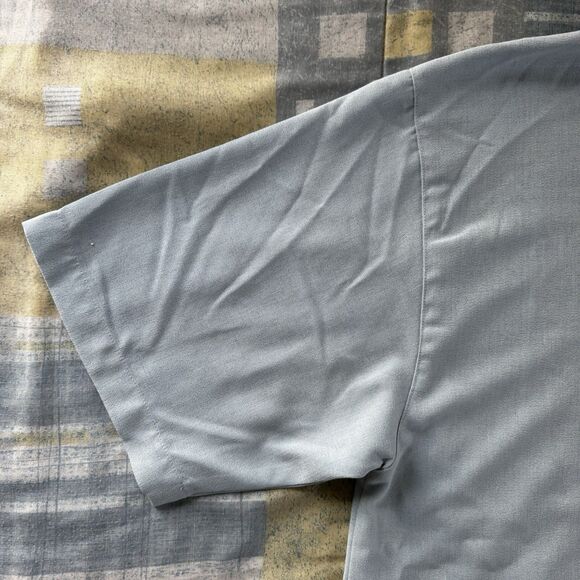 Syllables System Light Blue Striped Short Sleeve Button Up Shirt Men's Sz XXL - Picture 13 of 16